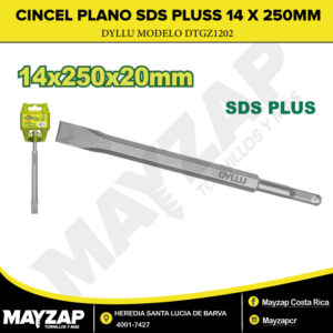 Cincel Plano SDS Plus DYLLU DTGZ1202 14 x 250 mm — Herramienta Profesional para Perforación y Demolición Controlada