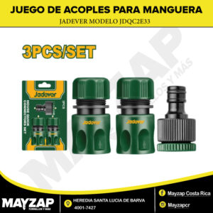 JUEGO DE ACOPLES RAPIDO PARA MANGUERA JADEVER JDQC2E33