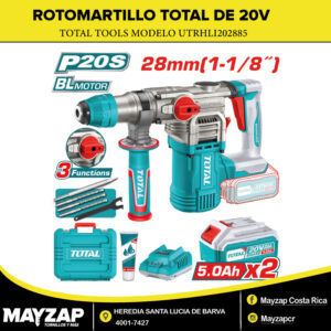 Rotomartillo Inalámbrico Total Tools 20V UTRHLI202885 – 4.5J de Impacto, Mandril SDS Plus y Plataforma de Baterías P20S
