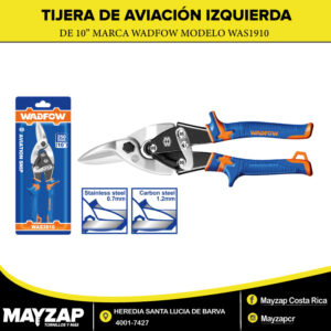 Tijera de Aviación Izquierda de 10" marca Wadfow WAS1910