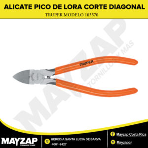 Alicate de Corte Diagonal 6" Mango PVC — Truper 103570