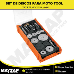 Kit de Discos de Corte y Accesorios para Moto Tool 51 Piezas — Truper 103817 (MOTO-KIT-51)