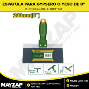 Espatula Para Gypsero de 8" Jadever JDPT7320
