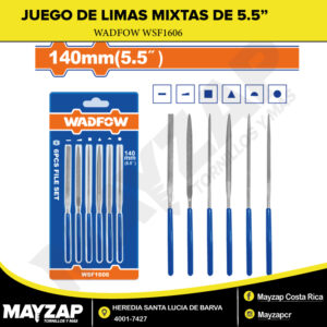 Juego de Limas Mixtas 5.5” (140 mm) — WADFOW WSF1606.