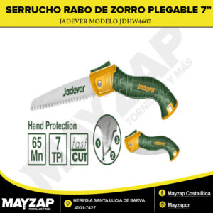Serrucho Rabo de Zorro Plegable de 7" Jadever JDHW4607