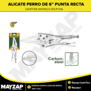 ALICATE PERRO DE 6 PULGADAS PUNTA RECTA JADEVER JDLP3106