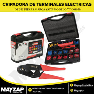 Pinza Encripadora de Terminales Eléctricas 551 Piezas — Yato YT-068920