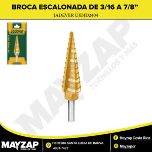 BROCA ESCALONADA DE 3-16 A 7-8 JADEVER MODELO UJDJD2404BROCA ESCALONADA DE 3-16 A 7-8 JADEVER MODELO UJDJD2404