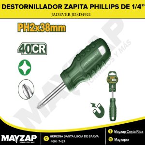 DESTORNILLADOR ZAPITA PHILLIPS DE 1-4 JADEVER MODELO JDSD4921