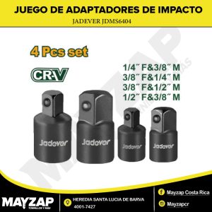 Juego de adaptadores de impacto de 4 piezas Jadever JDMS6404
