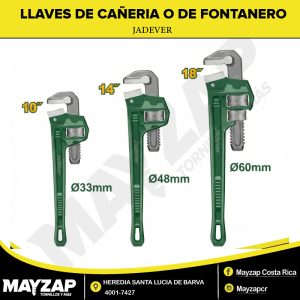 LLAVE DE CAÑERÍA O DE FONTANERO JADEVER Serie JDPW (8” a 14”)