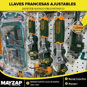 LLAVES FRANCESAS AJUSTABLES MANGO ERGONOMICO JADEVER