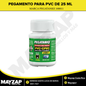 Pegamento para PVC 25 ml 2 en 1 PEGATANKE PVC-CPVC