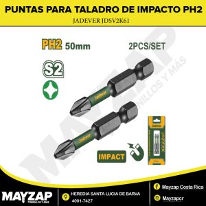 PUNTAS DE IMPACTO PARA TALADRO DE 1-4 PH2 JADEVER JDSV2K61