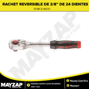 Ratchet Reversible 3/8? 24 Dientes 18,9 cm FORCE 80233