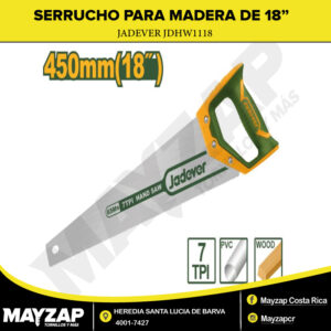 Serrucho para Madera 45 cm (18?) 7 TPI JADEVER JDHW1118