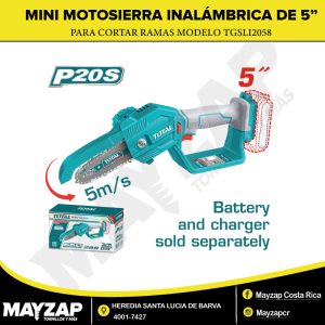 MINI MOTOSIERRA INALÁMBRICA 5” 20V — TOTAL TGSLI2058 (SIN BATERÍA)