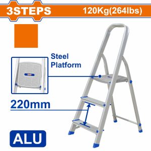Escalera de Aluminio Utilitaria 2 Peldaños — WLD3H02 / 2P / 120 Kg / wadfow