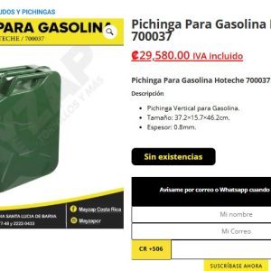 Pichinga Para Gasolina Hoteche 700037