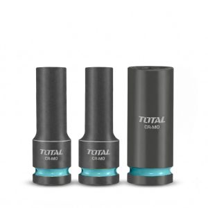 JUEGO CUBOS LARGOS DE IMPACTO 17, 19 Y 21MM — THKISD12042 / 17, 19, 21 MM / 1/2" / TOTAL TOOLS