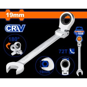 LLAVE COROFIJA CON RACHET ARTICULADA 1.9 CM — WADFOW WSA6219