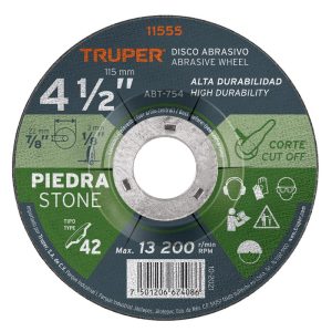Disco Abrasivo para Corte de Piedra 11.5 cm — ABT-754 — Truper