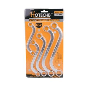Juego de Llaves Corofijas Dobles Tipo S 5 Piezas 10-19 cm Hoteche 191006