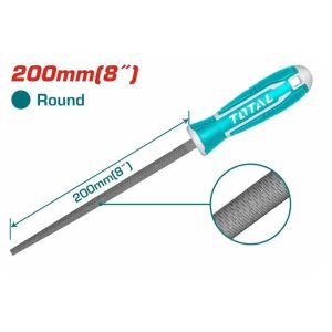 LIMATÓN REDONDO PARA METAL — THT91386 / 20 CM (8") / TOTAL TOOLS