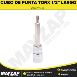 CUBO DE PUNTA ALLEN HEX LARGO 1/2" 12MM — YATO YT-04396