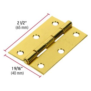 Bisagra Rectangular Latonada 2-1/2" — BLT-251B / 6.5 x 4 cm / HERMEX Truper