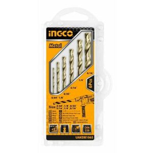 Set de Brocas HSS para Metal 6 Piezas — UAKDB1065 — INGCO