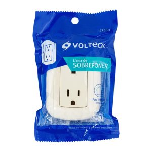 Toma Corriente Doble Sobreponer Dúplex 2P+T COSO-DA-2 / Volteck-Truper