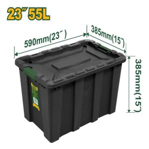 CAJA ORGANIZADORA NEGRA CON TAPA 55 L — JDTB3355 / JADEVER
