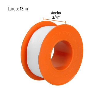 Cinta Selladora de Roscas 3/4" x 13 m — CTF-3/4X13 — Truper